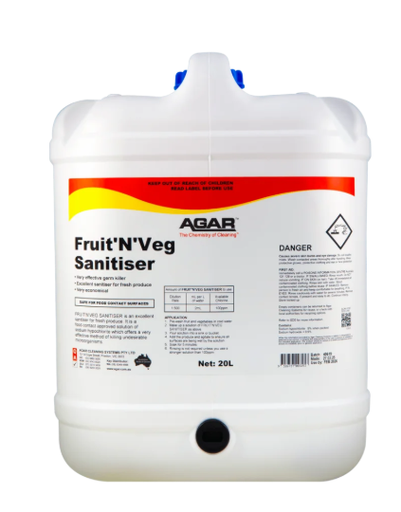 [FRU20] AGAR - FRUIT'N'VEG SANITISER 20L