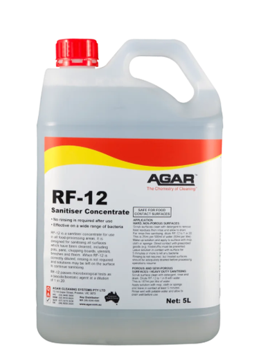 [RFA5] AGAR - RF-12 SANITISER CONCENTRATE 5L