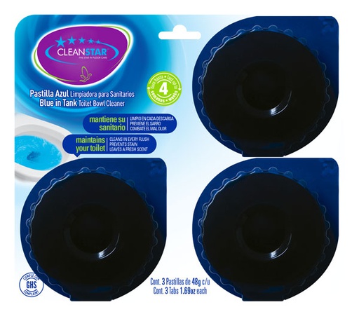 [BLUE-3-12] CLEANSTAR  - BLUE IN-TANK TOILET BOWL CLEANER