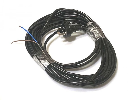 LEAD1CLEANSTAR - 10 METRE 7.5 AMP 2-CORE CIRCULAR REPAIR LEAD (CR10-2)0M2CORE CIRC 7.5ABLACK