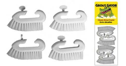 [GG-BRUSH] 4 PACK BRUSH HEADS-GROUT GATOR