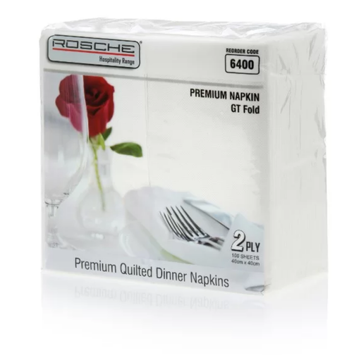 [6400] ROSCHE QUILTED DINNER NAPKIN GT FOLD 100S