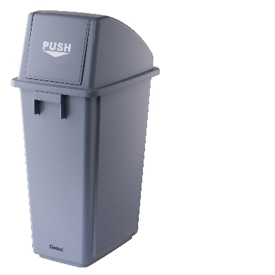[165958] BB-58FGY 58L SLIMLINE FLIP BIN GREY