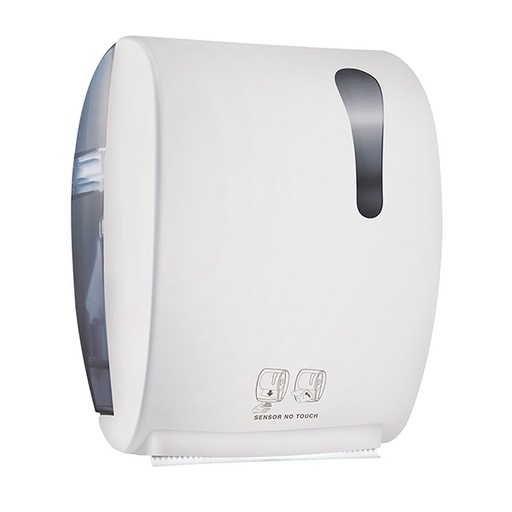 WHITE ELECTRONIC NO TOUCH AUTOCUT ROLL TOWEL DISPENSER