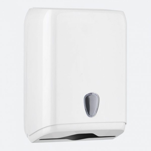 [D592] WHITE MIDI FOLD HAND TOWEL DISPENSER