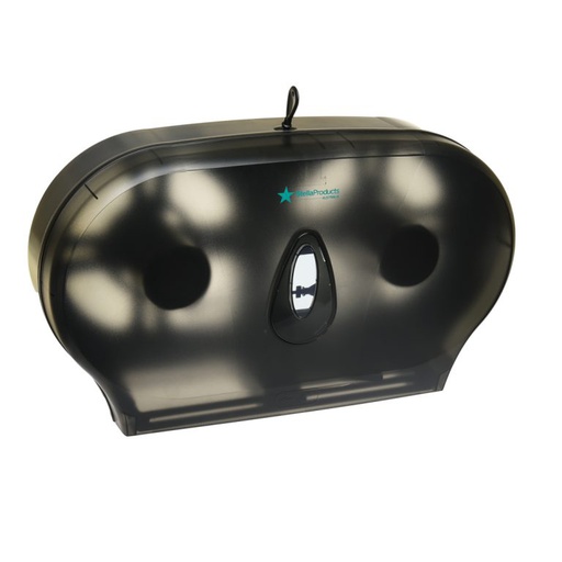 BLACK TRANSPARENT DOUBLE JUMBO TOILET TISSUE DISPENSER