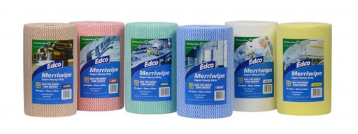 EDCO MERRIWIPE SUPER HEAVY DUTY WIPES ROLLS