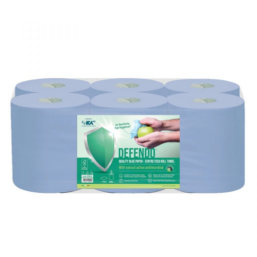 [99940] STELLA DEFENDO 1PLY 320M BLUE CENTREPULL ROLL TOWEL- 6 ROLLS