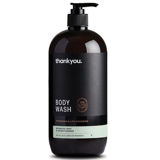 [TYB-MSF] THANK YOU BOTANICAL MINT &amp; SPRING FLOWERS BODY WASH 1L