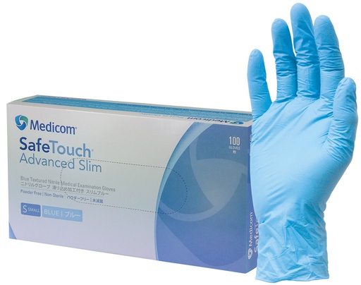 BLUE NITRILE POWDER FREE GLOVES