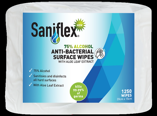 SANIFLEX - 75% ALCOHOL ANTIBACTERIAL SURFACE WIPES 820 PACK