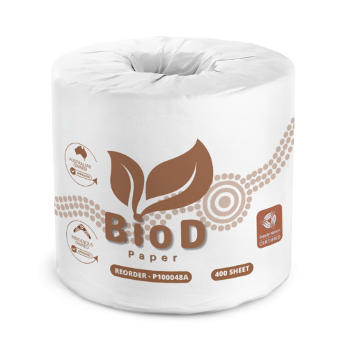 [P100048A] (INDIGENOUS OWNED)BIOD-CHOICE SOFT CONVENTIONAL TOILET ROLLS 2PLY 400SHEET X 48 10CMX10CM