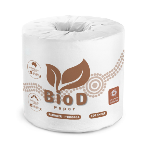 (INDIGENOUS OWNED)BIOD-CHOICE SOFT CONVENTIONAL TOILET ROLLS 2PLY 400SHEET X 48 10CMX10CM