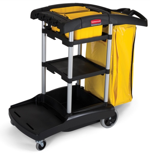 [FG9T7200BLA] JANITORIAL CLEANING CART - HIGH-CAPACITY
