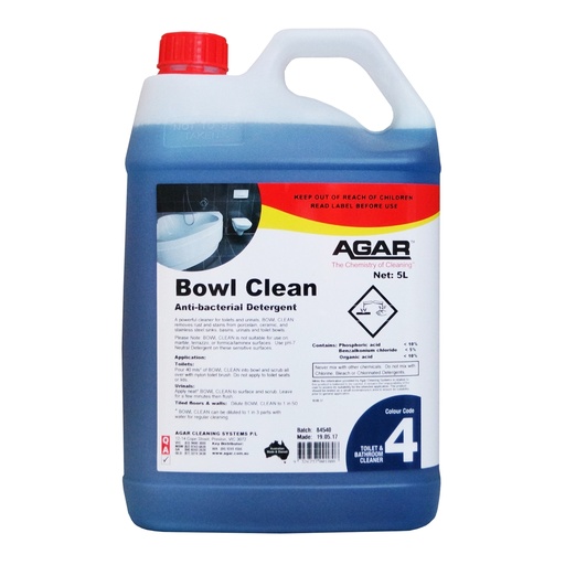 [BOW5] AGAR - BOWL CLEAN 5L