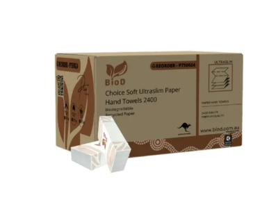 [P750024] (INDIGENOUS OWNED) BIOD - CHOICE SOFT ULTRASLIM PAPER HAND TOWEL 150X16 240L X 230W - 2400